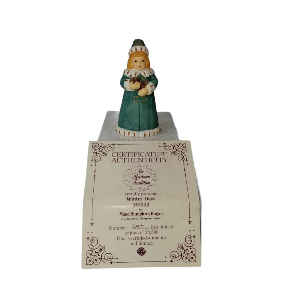 Vintage MAUD HUMPHREY BOGART Winter Days H5553 Numbered Hamilton Gifts1990